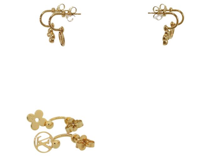 Orecchini a cerchio Louis Vuitton Gold D'oro - vista 4