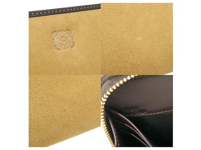 Loewe Anagram Langbeutel aus Wildleder Braun Beige - Ansicht 8