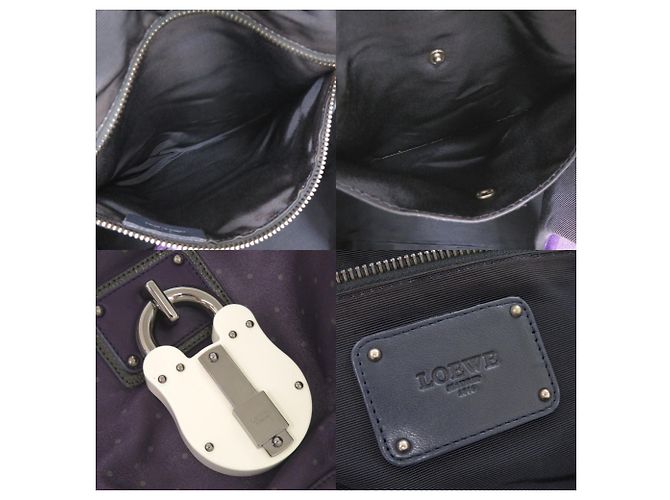 Loewe Calle GM Leder Tote Bag Purple Lila - Ansicht 7