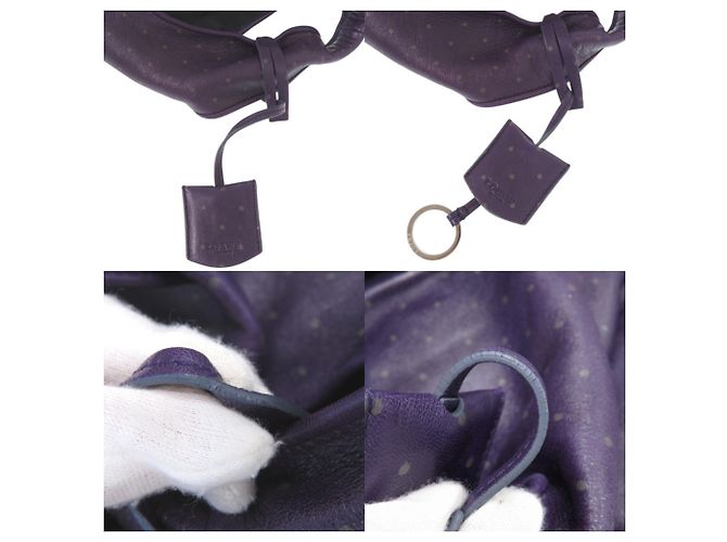 Loewe Calle GM Leder Tote Bag Purple Lila - Ansicht 8