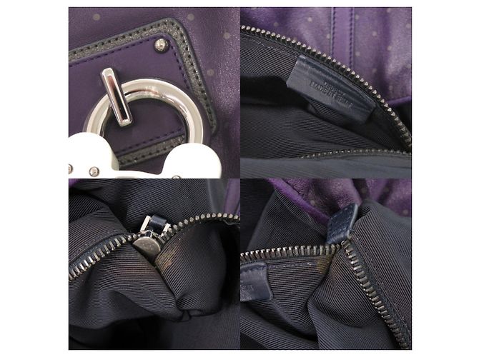 Loewe Calle GM Leder Tote Bag Purple Lila - Ansicht 9