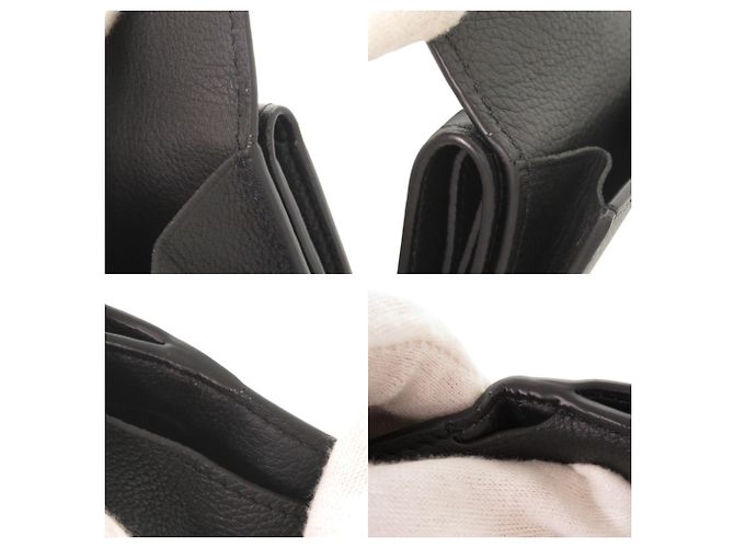 Louis Vuitton Portefeuille Lock Mini Wallet Nero - vista 10