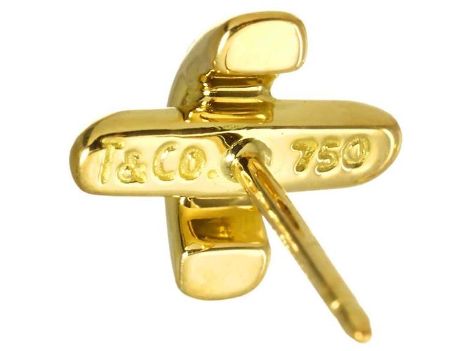 Orecchini Cross Stitch di Tiffany & Co. in oro giallo 18K - vista 4