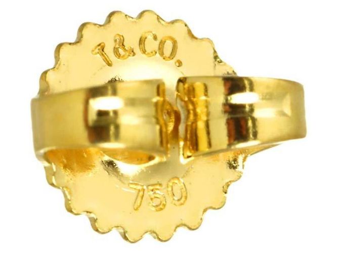 Orecchini a lobo Tiffany & Co. Cross Stitch in oro giallo 18K - vista 6