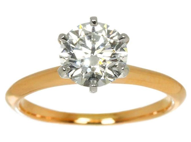 Anello Tiffany & Co in platino e oro rosa - vista 2