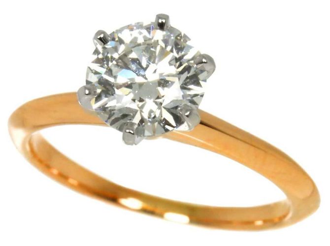 Anello Tiffany & Co in platino e oro rosa - vista 5