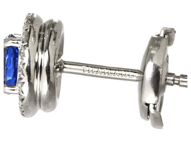 Orecchini a lobo Tiffany & Co. Soleste in zaffiri e diamanti - vista 4