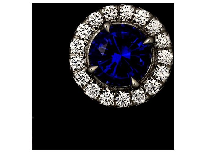 Orecchini a lobo Tiffany & Co. Soleste in zaffiri e diamanti - vista 7