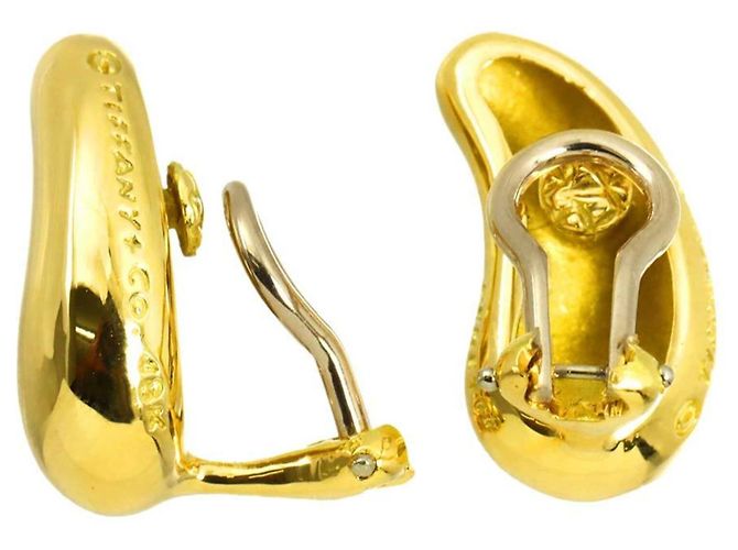 Orecchini a clip Tiffany & Co. in oro giallo 18K a goccia - vista 3