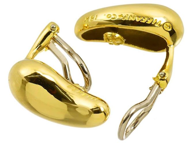 Orecchini a clip Tiffany & Co. in oro giallo 18K a goccia - vista 4