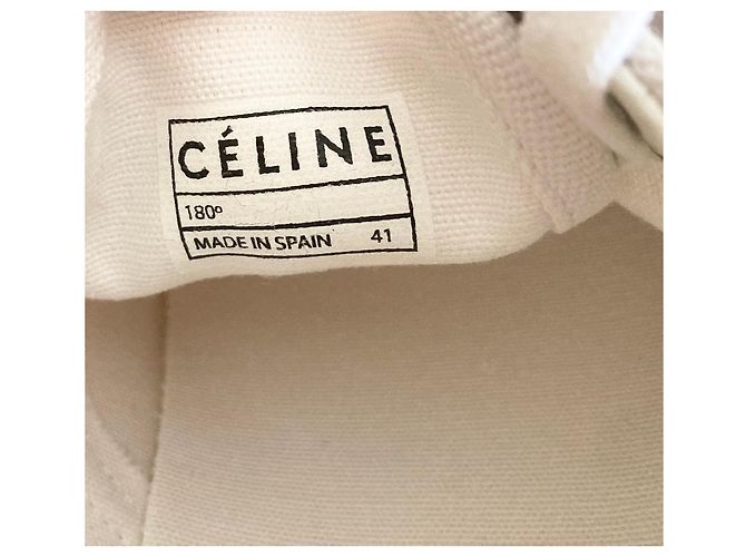 Céline 180° Sneaker Weiß Canvas Rosa Sohle Pink - Ansicht 5