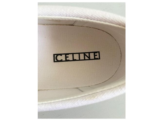 Céline 180° Sneaker Weiß Canvas Rosa Sohle Pink - Ansicht 6