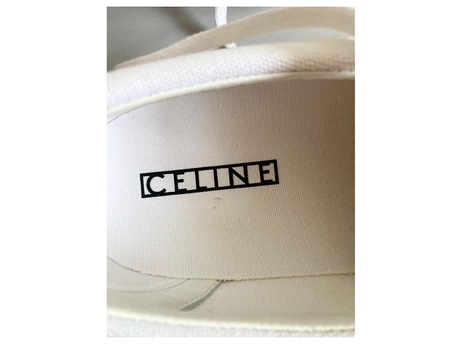 Céline 180° Sneaker Weiß Canvas Rosa Sohle Pink - Ansicht 7