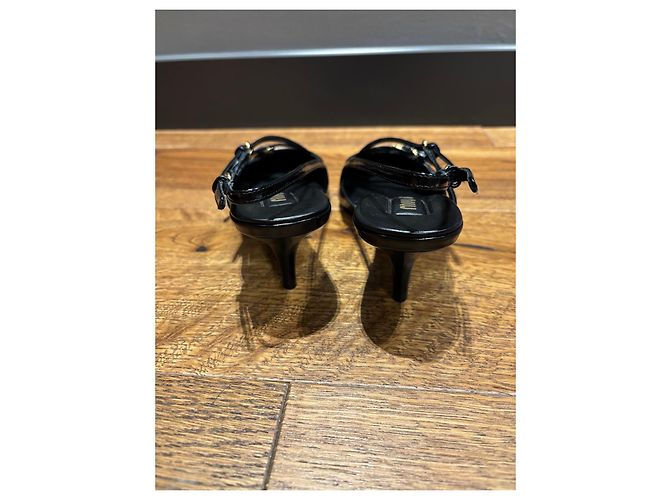 Miu Miu Sandali Slingback in pelle nera 37 Nero - vista 10