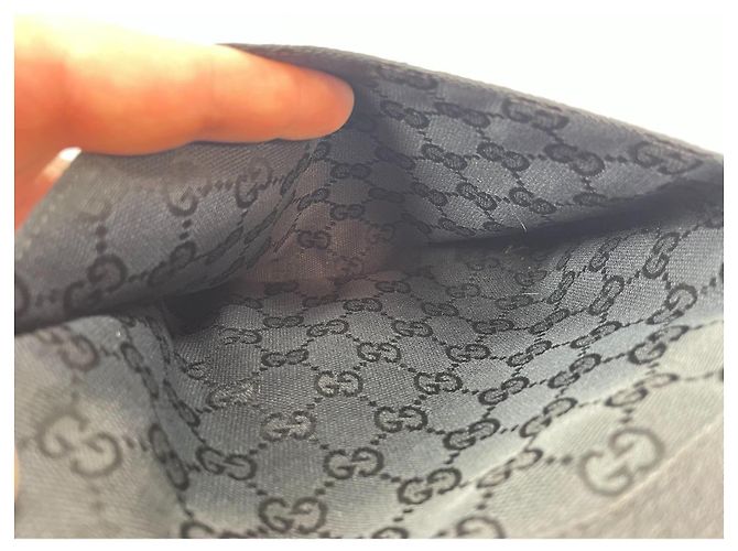 Borsa a tracolla Gucci GG Supreme in tela Nero - vista 10
