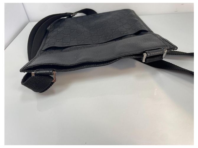 Borsa a tracolla Gucci GG Supreme in tela Nero - vista 8