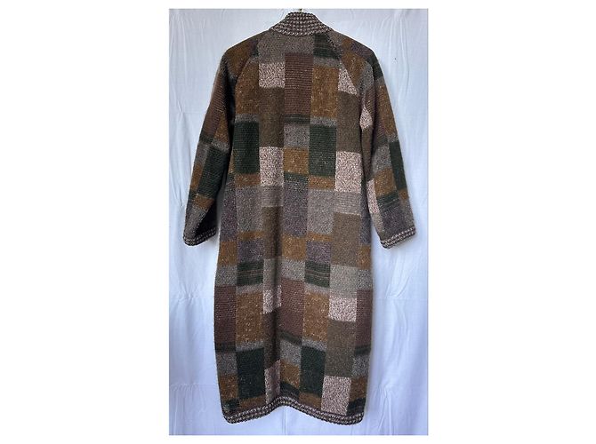 Missoni Patchwork Wollcardigan - Braun & Grün Grau - Ansicht 3