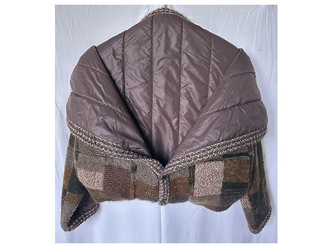 Missoni Patchwork Wollcardigan - Braun & Grün Grau - Ansicht 4