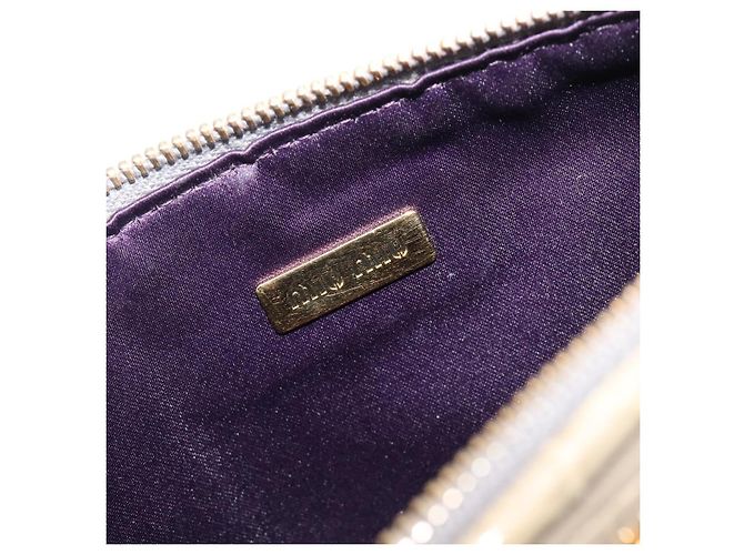 Borsa Clutch Miu Miu Pelle Beige Oro Auth 202018 D'oro - vista 18