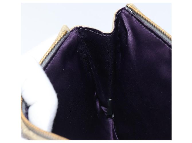 Borsa Clutch Miu Miu Pelle Beige Oro Auth 202018 D'oro - vista 20