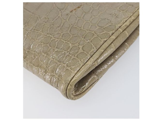 Borsa Clutch Miu Miu Pelle Beige Oro Auth 202018 D'oro - vista 7