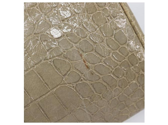Borsa Clutch Miu Miu Pelle Beige Oro Auth 202018 D'oro - vista 8