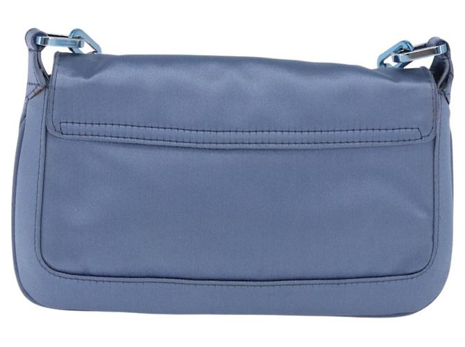 Borsa a tracolla con catena GUCCI Satin Blue Auth 200336V - vista 2