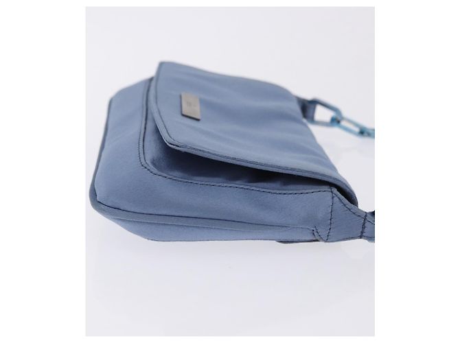 Borsa a tracolla con catena GUCCI Satin Blue Auth 200336V - vista 3