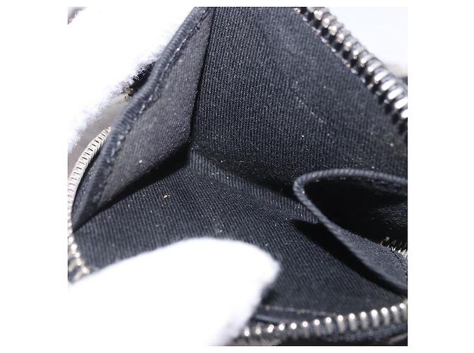 Chloé Bolsa de mão Chloe com corrente em couro cinza prata Auth 200082A Marrom - vista 26