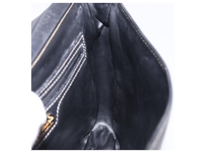 Borsa a tracolla FENDI in pelle nera e oro Auth 200056 Nero D'oro - vista 19