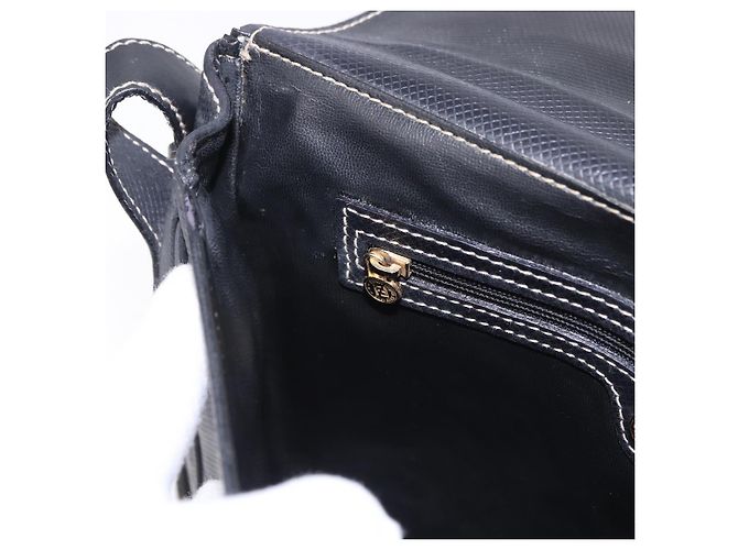 Borsa a tracolla FENDI in pelle nera e oro Auth 200056 Nero D'oro - vista 21