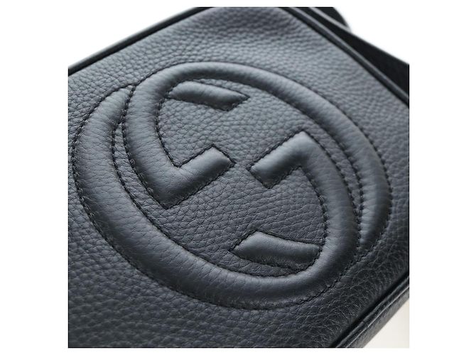 Borsa a tracolla GUCCI Soho in pelle nera e oro 308364 Auth 199930SAV Nero D'oro - vista 20