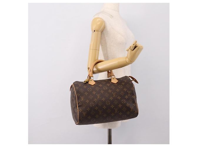 LOUIS VUITTON Monogram Speedy 30 Hand Bag M41526 LV Auth 201005V Monogramma - vista 22