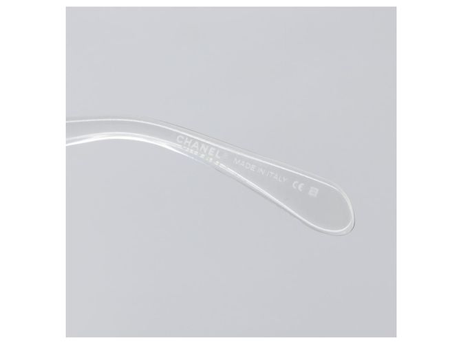 Occhiali da sole CHANEL Plastic Silver CC Auth hk4035 Argento - vista 11