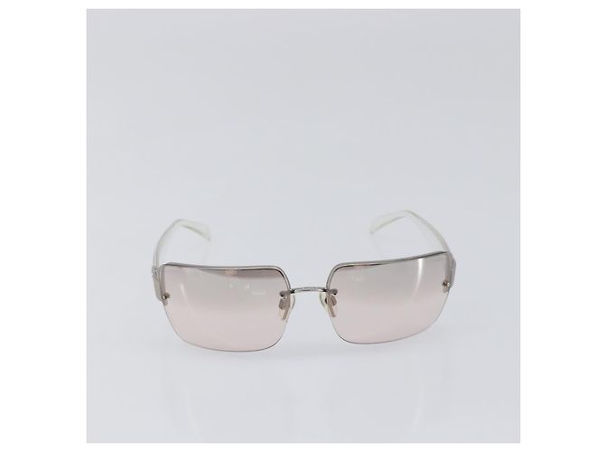 Occhiali da sole CHANEL Plastic Silver CC Auth hk4035 Argento - vista 13