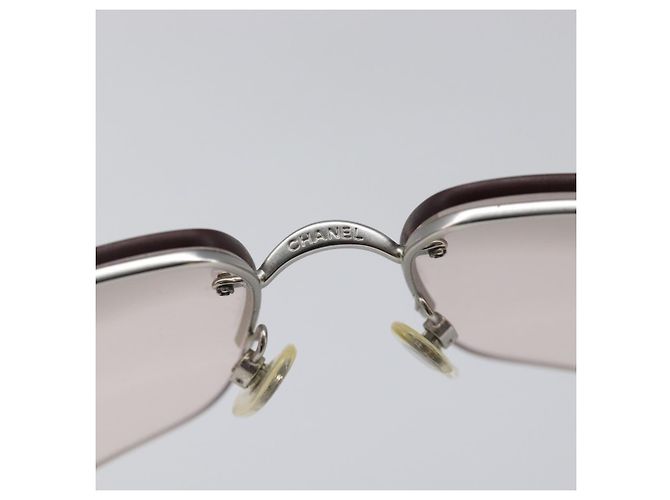 Occhiali da sole CHANEL Plastic Silver CC Auth hk4035 Argento - vista 14