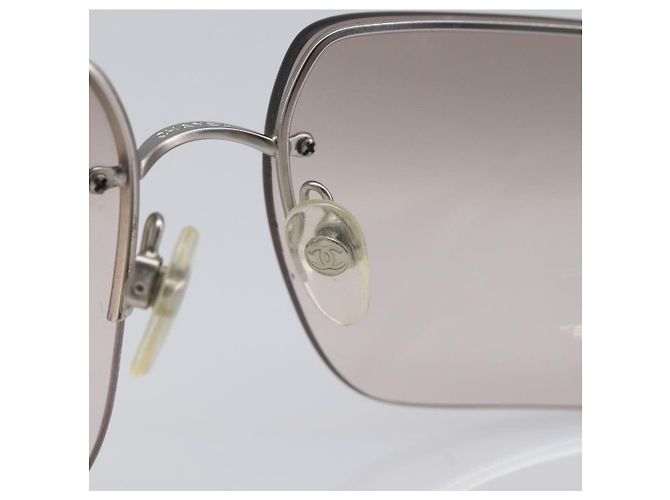 Occhiali da sole CHANEL Plastic Silver CC Auth hk4035 Argento - vista 15