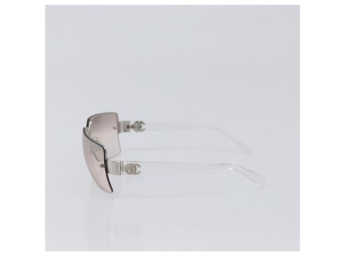 Occhiali da sole CHANEL Plastic Silver CC Auth hk4035 Argento - vista 3