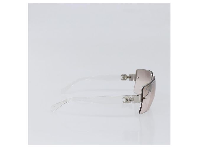 Occhiali da sole CHANEL Plastic Silver CC Auth hk4035 Argento - vista 4