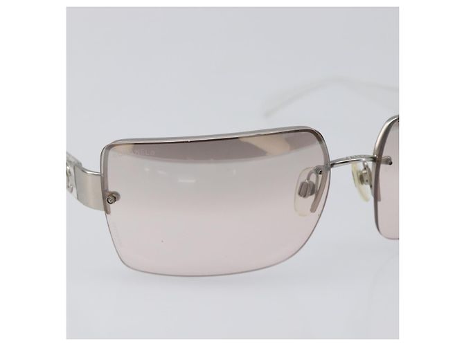 Occhiali da sole CHANEL Plastic Silver CC Auth hk4035 Argento - vista 5