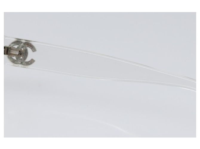 Occhiali da sole CHANEL Plastic Silver CC Auth hk4035 Argento - vista 9