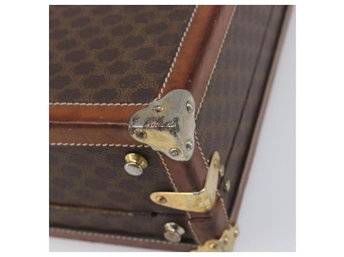Céline CELINE Macadam Canvas Trunk PVC Leather Brown Gold Auth 196339 Marrone D'oro - vista 8