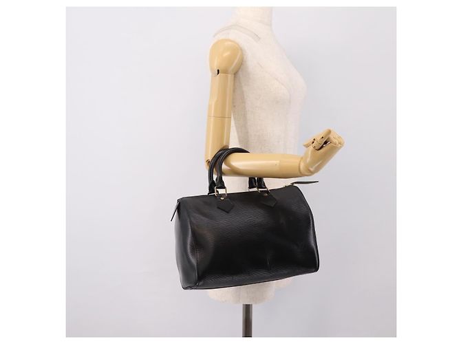 LOUIS VUITTON Epi Speedy 25 Hand Bag Noir M43012 LV Auth 202051V Nero - vista 22