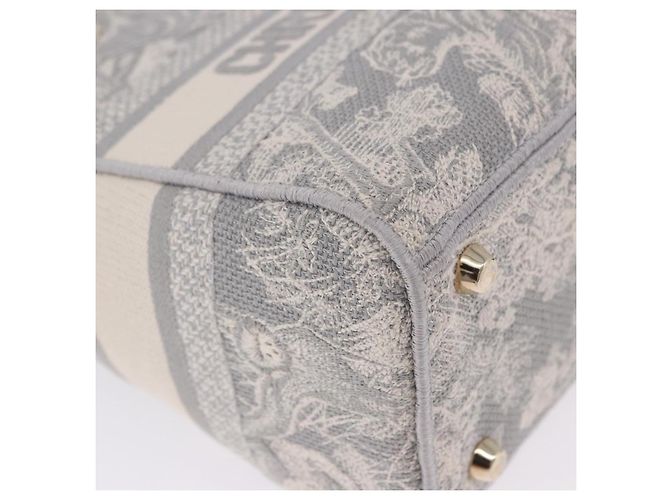Borsa a mano Christian Dior Lady Delight Canvas 2way Grigio Oro Auth 199963SAM Marrone D'oro - vista 15