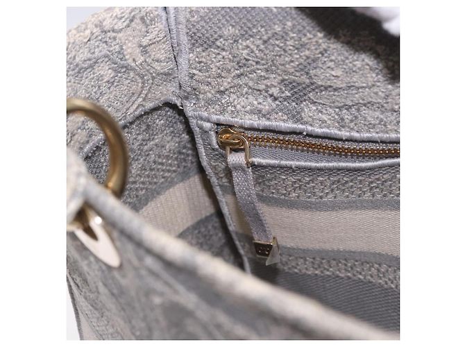 Borsa a mano Christian Dior Lady Delight Canvas 2way Grigio Oro Auth 199963SAM Marrone D'oro - vista 23