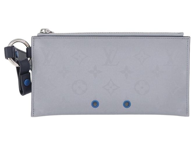 LOUIS VUITTON Monogram Satellite Alpha Pouch Silver M44178 LV Auth 200275V Prata - vista 13