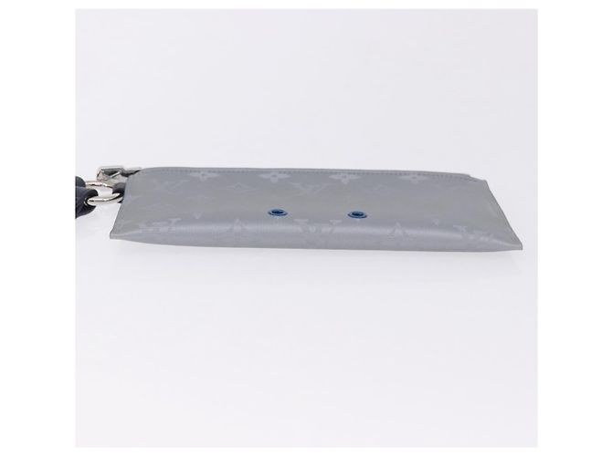 LOUIS VUITTON Monogram Satellite Alpha Pouch Silver M44178 LV Auth 200275V Prata - vista 5