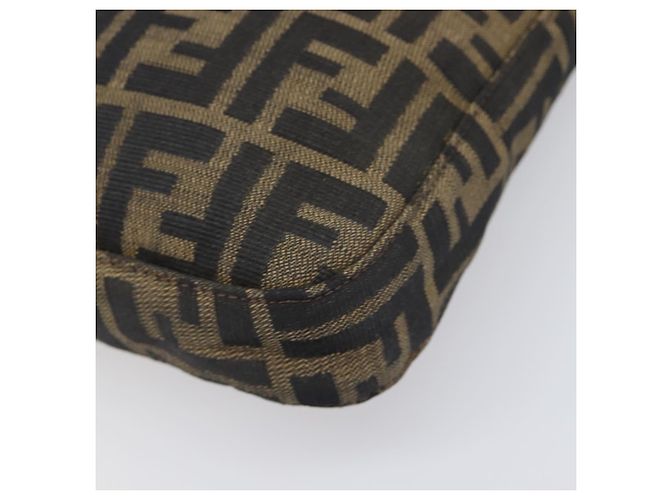 Borsa a Tracolla FENDI Zucca Canvas Mamma Baguette Nero Marrone Auth 199953A - vista 14