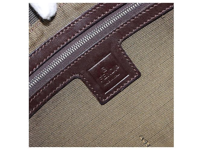 Borsa a Tracolla FENDI Zucca Canvas Mamma Baguette Nero Marrone Auth 199953A - vista 19