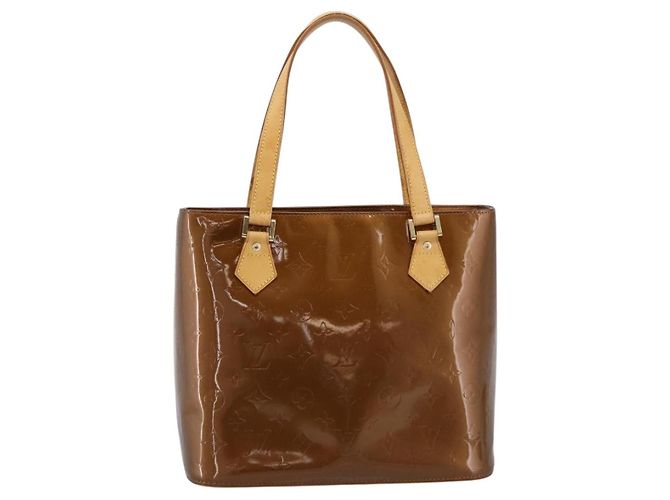 Borsa LOUIS VUITTON Monogram Vernis Houston Bronze M91122 LV Auth ka5947 Bronzo - vista 13